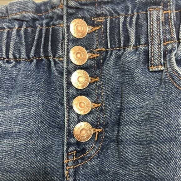 Wild Fable Shorts Elastic Waist Button Fly Ruffle Waist Jean Shorts XS - Picture 2 of 5